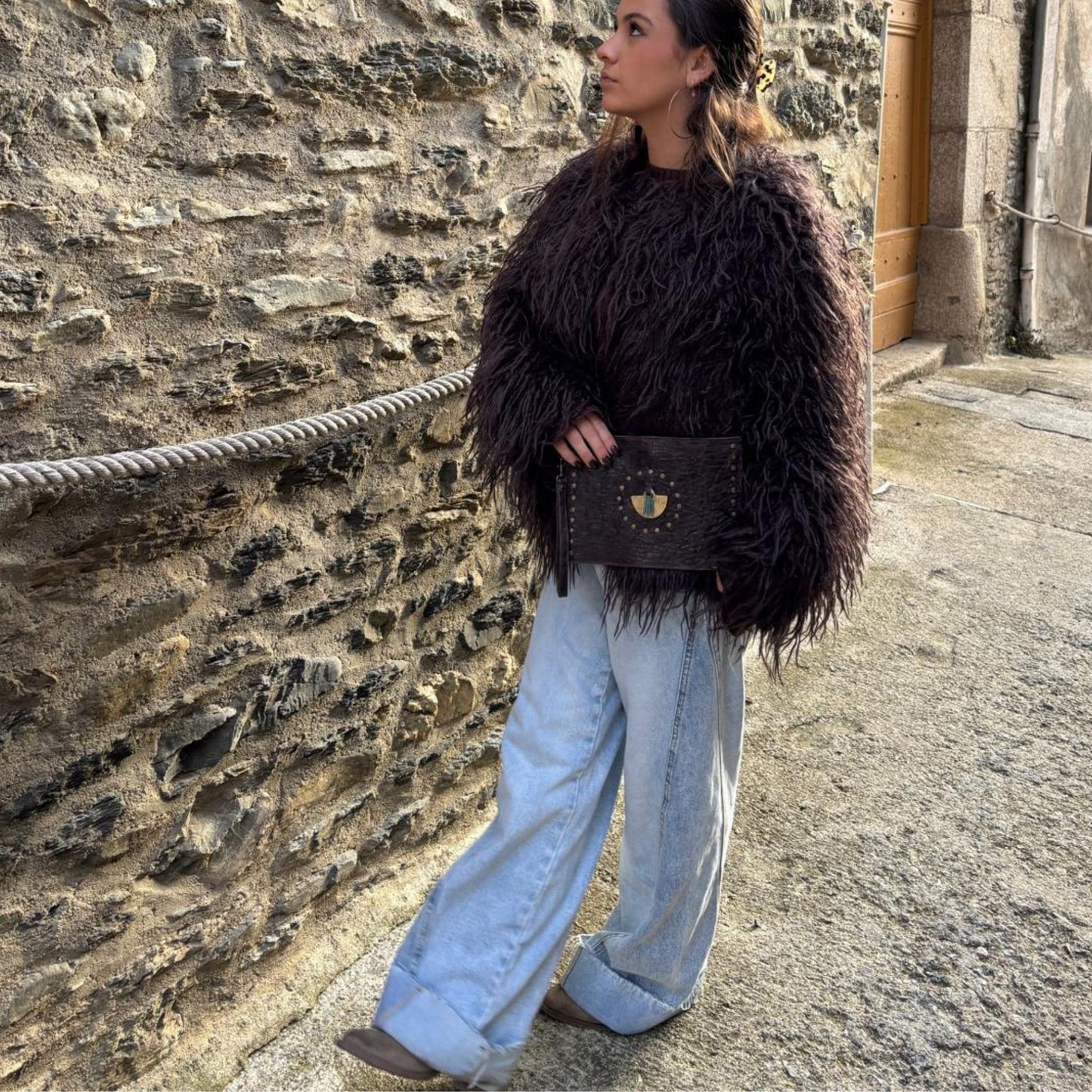 Bolso Abanico Marrón