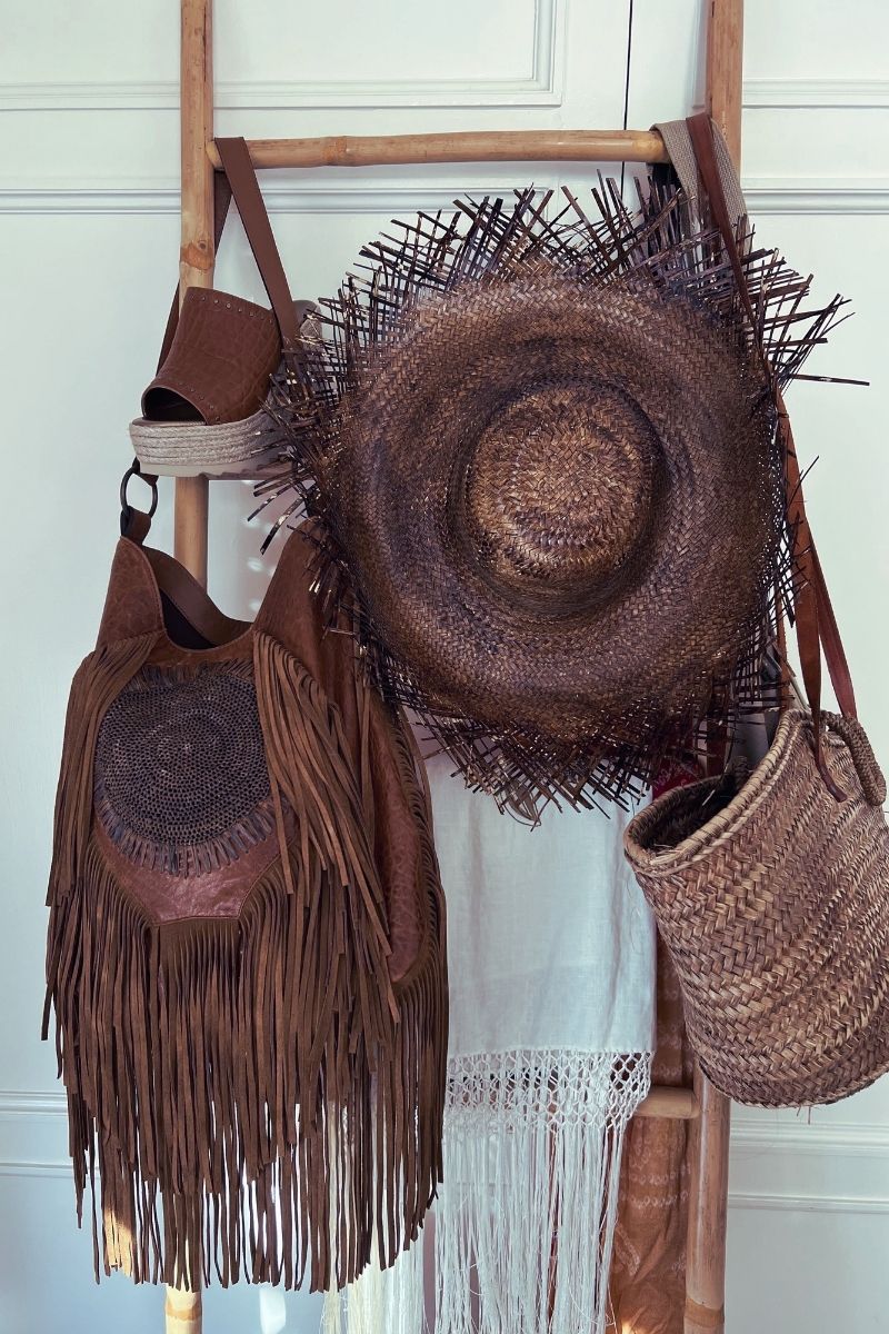 Bolso Flecos Como Marrón (Agotado)