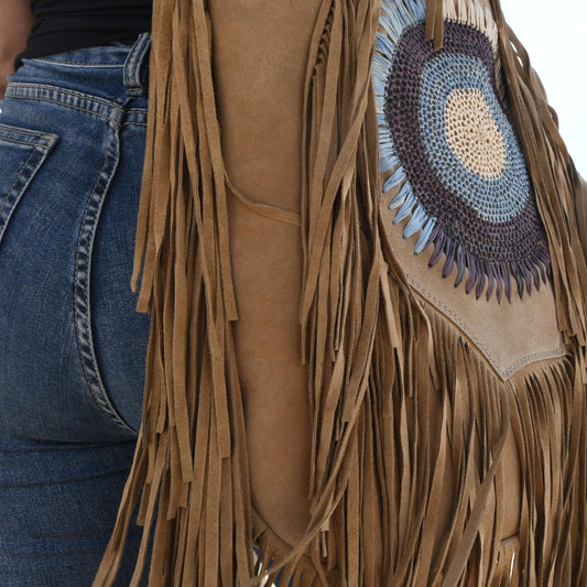 Bolso Flecos Como Beige (Agotado)