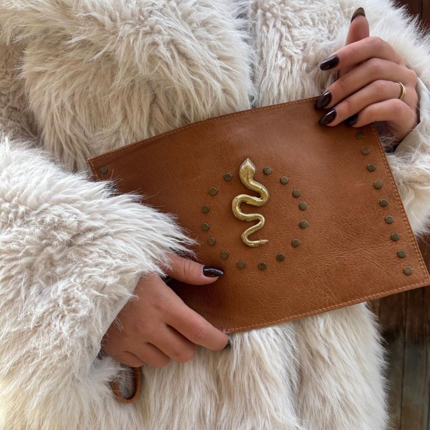 Bolso Serpiente Camel