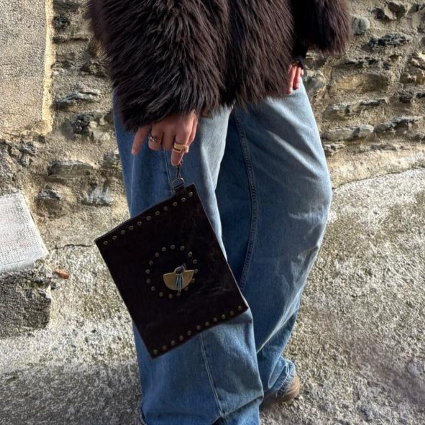 Bolso Abanico Marrón