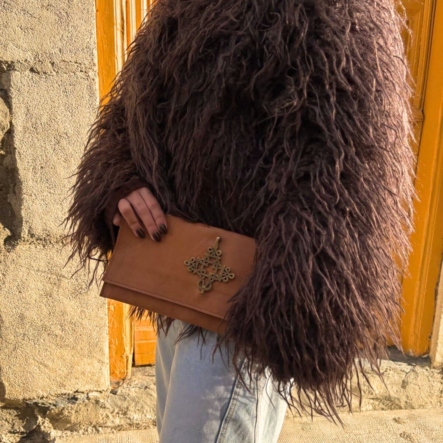 Bolso Cruz Camel