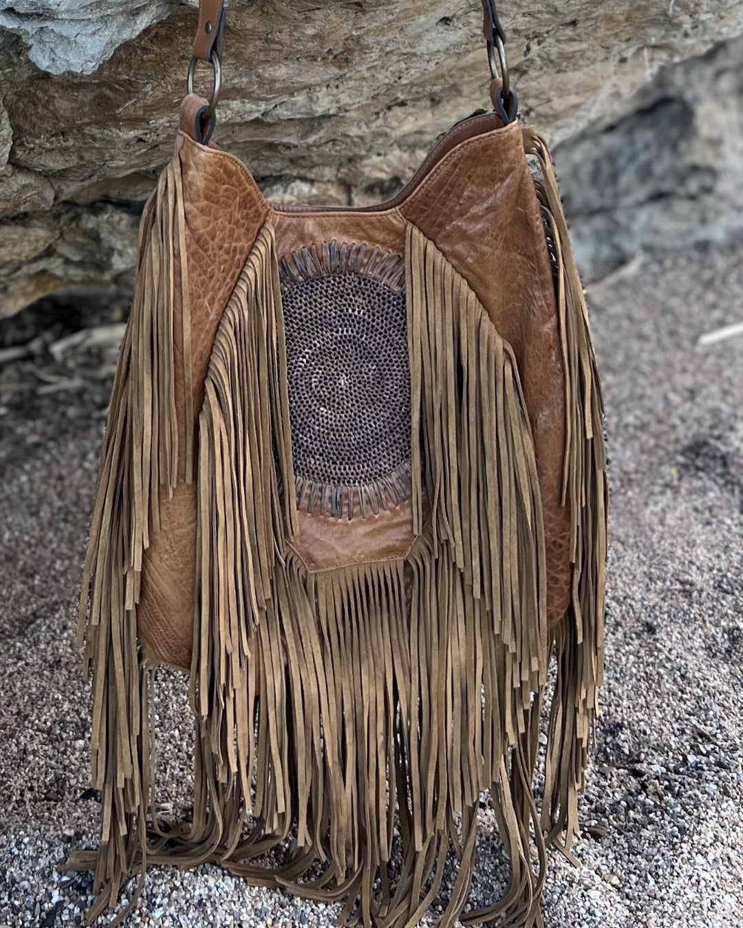 Bolso Flecos Como Marrón (Agotado)