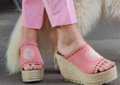 Sandalia "Rosa en Sa Cova"  Pink