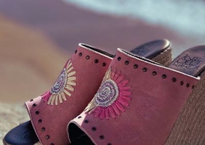 Sandalia "Rosa en Sa Cova"  Pink