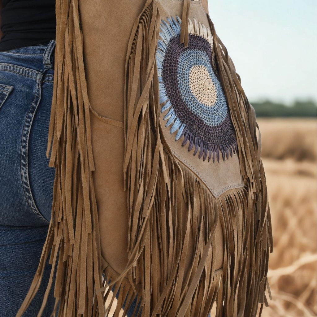 Bolso Flecos Como Beige (Agotado)